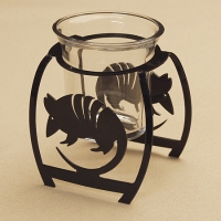 Laser-cut Armadillo Votive Holder