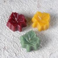 NEW COLORS! Mini Maple Leaf Floating Candle