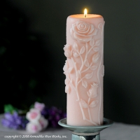 Sculpted Rose Pillar