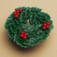 Holly Wreath Floating Candle