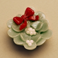 Mistletoe Floating Candle, Glazed