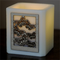 Butterfly Woodcut Silhouette Luminary