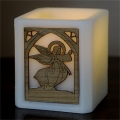 Angel Woodcut Silhouette Luminary