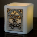 "Angels Watching" Woodcut Silhouette Luminary