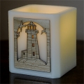 Lighthouse Woodcut Silhouette Luminary