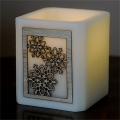 Snowflake Woodcut Silhouette Luminary